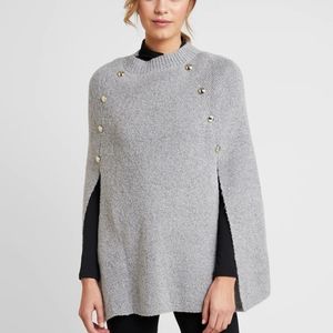 Ever New Fiona Knitted Button Poncho